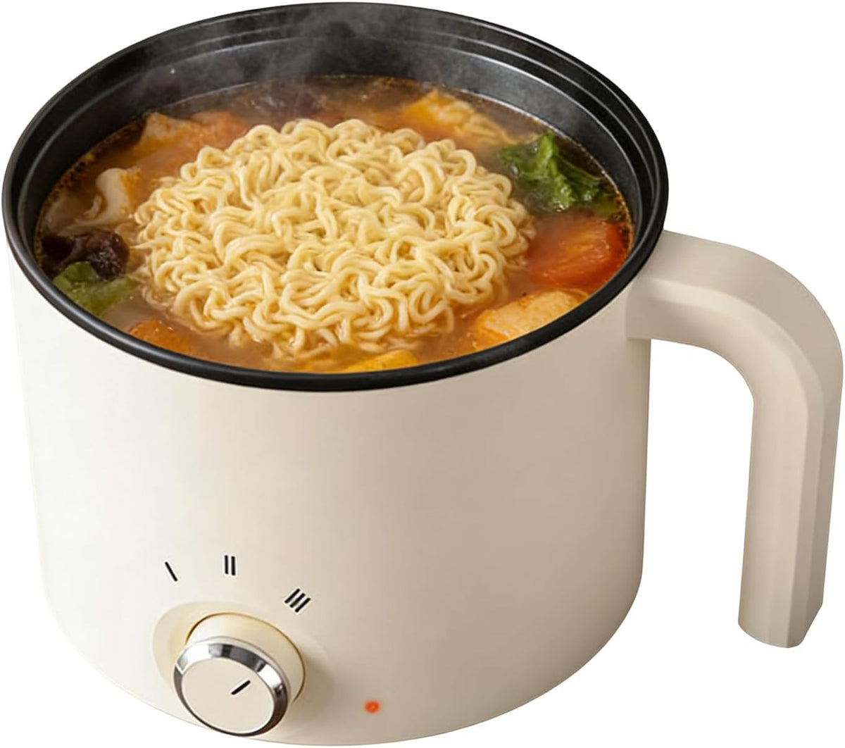 Electric Cooking Pot, Personal Frying Pan with Adjustable Settings for Quick Breakfast, Lunch, Porridge, Steak Cooking, Non-Stick Coating, Kitchen Appliance for College Students, 7.87x7.68x6.3 inches